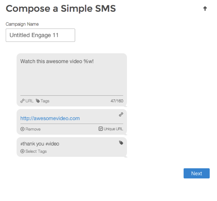Simple SMS composing